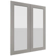 Fabuwood Galaxy Nickel DS GDW3036 Wall Glass Door, Front View