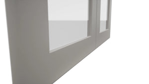Fabuwood Galaxy Nickel DS GDW3036 Wall Glass Door, Detail View