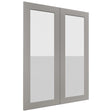 Fabuwood Galaxy Nickel DS GDW3039 Wall Glass Door, Front View