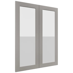 Fabuwood Galaxy Nickel DS GDW3039 Wall Glass Door, Front View