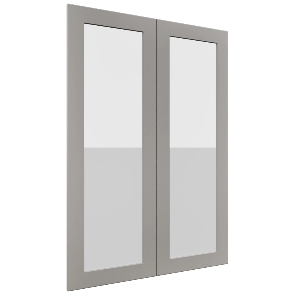 Fabuwood Galaxy Nickel DS GDW3042 Wall Glass Door, Front View