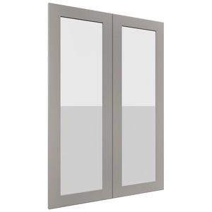Fabuwood Galaxy Nickel DS GDW3042 Wall Glass Door, Front View