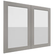 Fabuwood Galaxy Nickel DS GDW3630 Wall Glass Door, Front View