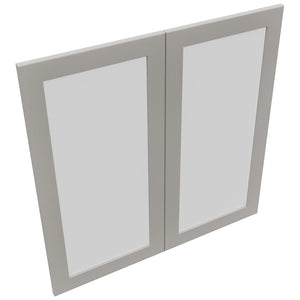 Fabuwood Galaxy Nickel DS GDW3636 Wall Glass Door, Top View