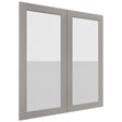 Fabuwood Galaxy Nickel DS GDW3639 Wall Glass Door, Front View