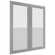 Fabuwood Galaxy Nickel DS GDW3642 Wall Glass Door, Front View