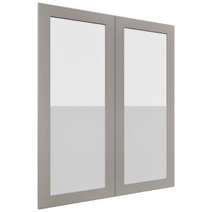 Fabuwood Galaxy Nickel DS GDW3642 Wall Glass Door, Front View