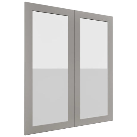 Fabuwood Galaxy Nickel DS GDW3642 Wall Glass Door, Front View