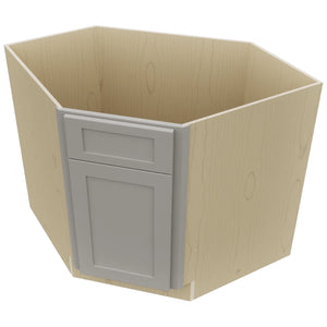 Fabuwood Galaxy Nickel DSB36 Base Corner Diagonal Sink Cabinet, Top View
