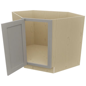 Fabuwood Galaxy Nickel DSB36FD Base Corner Diagonal Sink Cabinet, Open View
