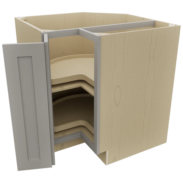 Fabuwood Galaxy Nickel LSB33 Base Corner Lazy Susan Cabinet, Open View