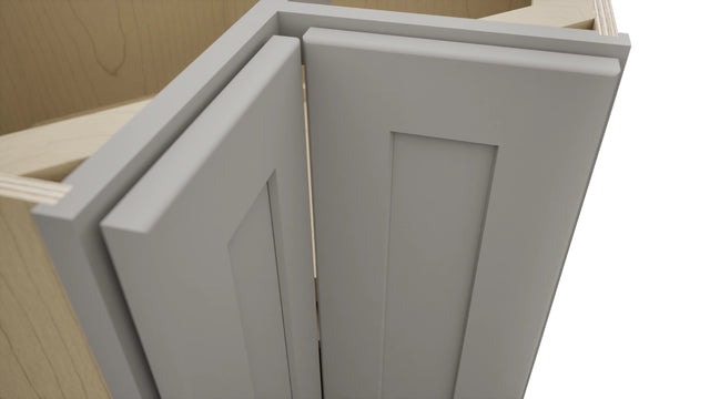 Fabuwood Galaxy Nickel LSB33 Base Corner Lazy Susan Cabinet, Detail View