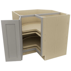 Fabuwood Galaxy Nickel LSB36 Base Corner Lazy Susan Cabinet, Open View