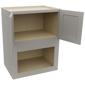 Fabuwood Galaxy Nickel MC303921 Wall Microwave Cabinet, Open View