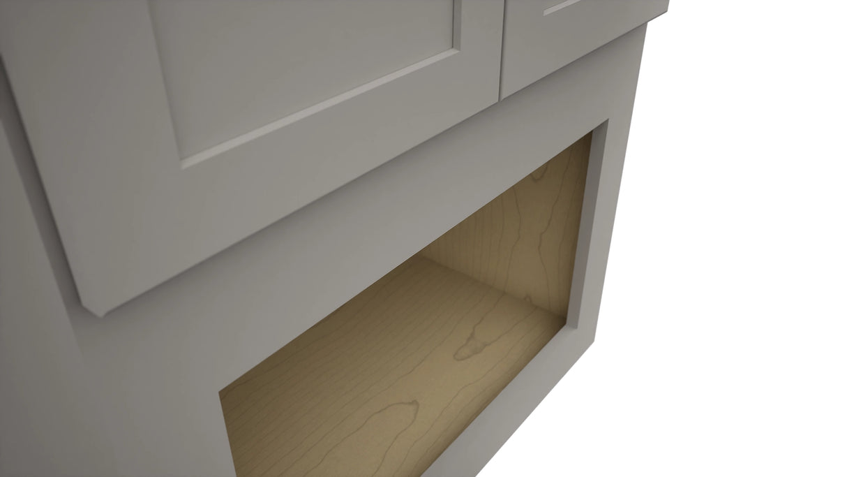 Fabuwood Galaxy Nickel MC303921 Wall Microwave Cabinet, Detail View