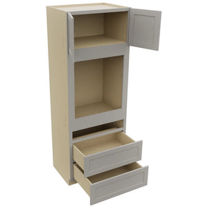 Fabuwood Galaxy Nickel OC3390C Tall Oven Cabinet Combo, Open View