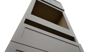 Fabuwood Galaxy Nickel OC3396C Tall Oven Cabinet Combo, Detail View