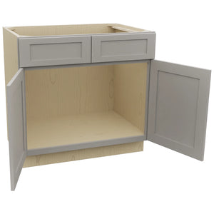Fabuwood Galaxy Nickel SB36 Base Sink Cabinet, Open View
