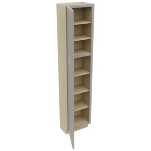 Fabuwood Galaxy Nickel TP181284 Tall Pantry Cabinet, Open View