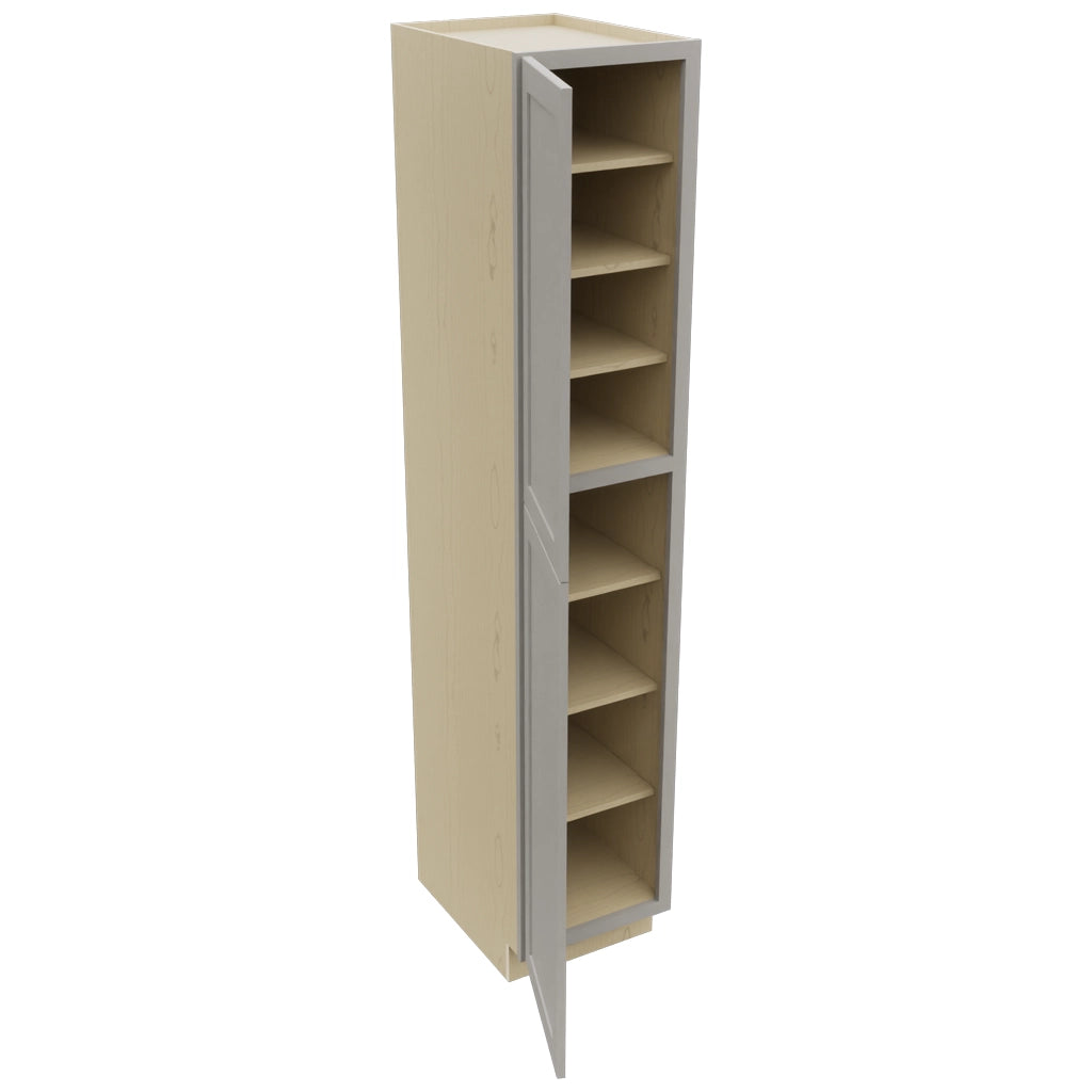 Fabuwood Galaxy Nickel TP182493 Tall Pantry Cabinet, Open View