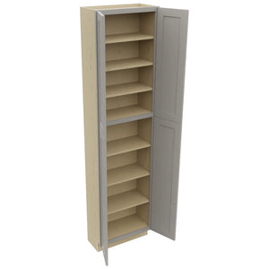 Fabuwood Galaxy Nickel TP241293 Tall Pantry Cabinet, Open View