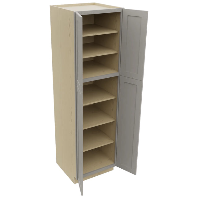 Fabuwood Galaxy Nickel TP242484 Tall Pantry Cabinet, Open View