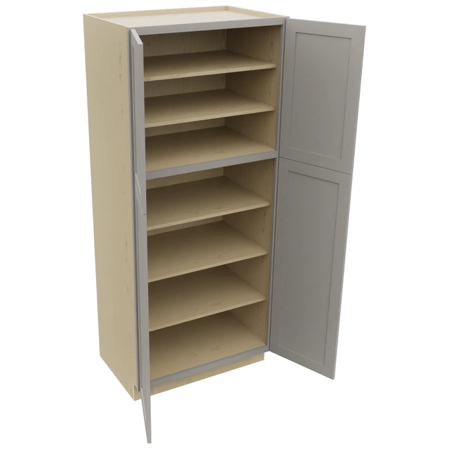 Fabuwood Galaxy Nickel TP362484 Tall Pantry Cabinet, Open View