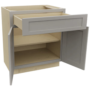 Fabuwood Galaxy Nickel VB30-34 Vanity Base Standard Cabinet, Open View