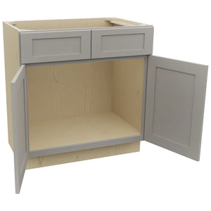 Fabuwood Galaxy Nickel VSB33-34 Vanity Sink Cabinet, Open View