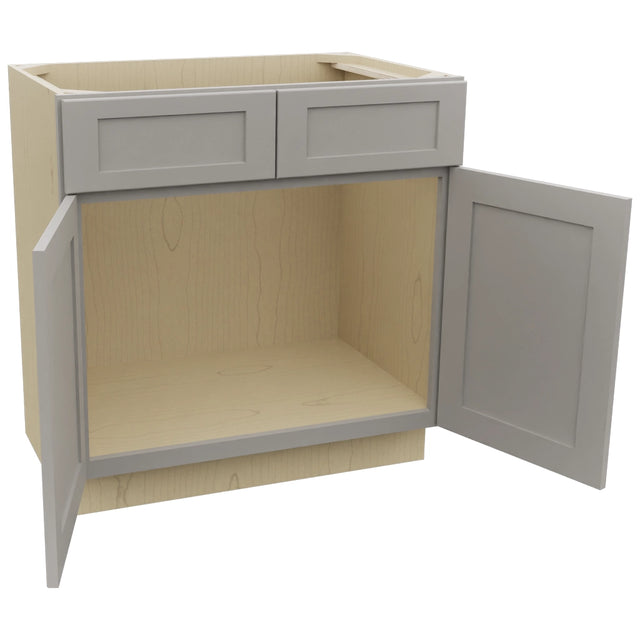 Fabuwood Galaxy Nickel VSB33-34 Vanity Sink Cabinet, Open View