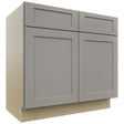 Fabuwood Galaxy Nickel VSB36-34 Vanity Sink Cabinet, Front View