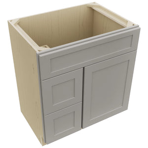 Fabuwood Galaxy Nickel VSD36DL Vanity Combo Cabinet, Top View
