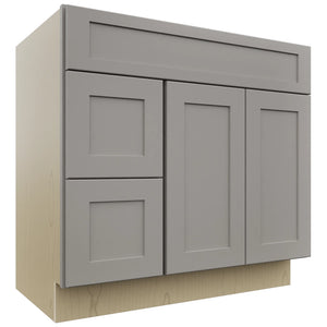 Fabuwood Galaxy Nickel VSD42 Vanity Combo Cabinet, Front View