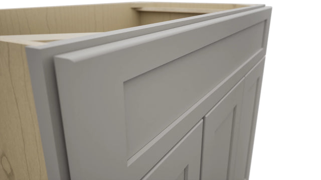 Fabuwood Galaxy Nickel VSD42 Vanity Combo Cabinet, Detail View