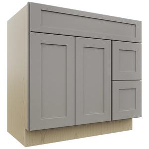 Fabuwood Galaxy Nickel VSD48 Vanity Combo Cabinet, Front View