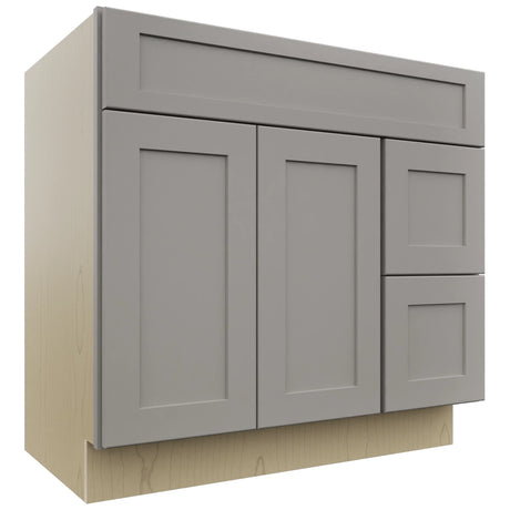Fabuwood Galaxy Nickel VSD48 Vanity Combo Cabinet, Front View