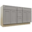 Fabuwood Galaxy Nickel VSD60DOUBLE Vanity Combo Cabinet, Front View