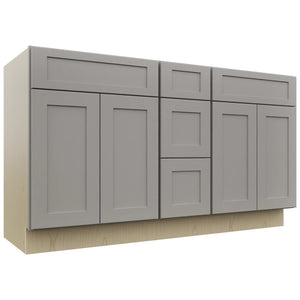 Fabuwood Galaxy Nickel VSD60DOUBLE Vanity Combo Cabinet, Front View