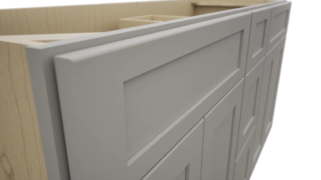 Fabuwood Galaxy Nickel VSD60DOUBLE Vanity Combo Cabinet, Detail View