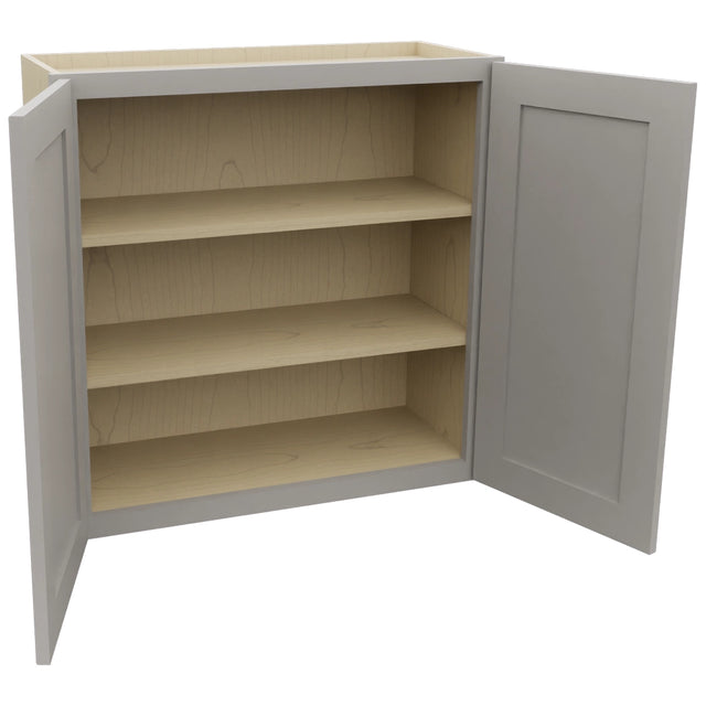 Fabuwood Galaxy Nickel W3030 Wall Standard Cabinet, Open View
