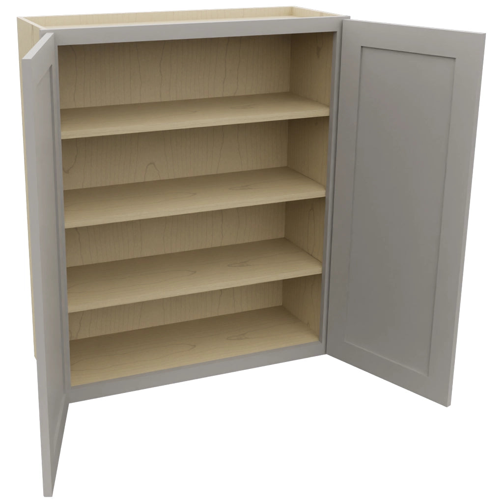 Fabuwood Galaxy Nickel W3339 Wall Standard Cabinet, Open View