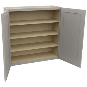 Fabuwood Galaxy Nickel W3636 Wall Standard Cabinet, Open View