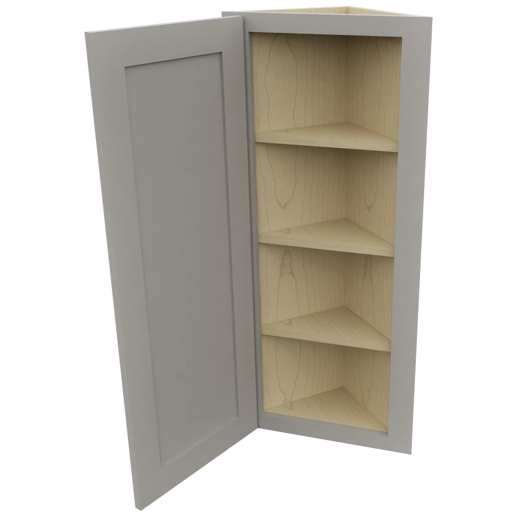 Fabuwood Galaxy Nickel WAE1239 Wall Angle End Cabinet, Open View