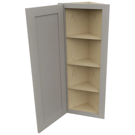 Fabuwood Galaxy Nickel WAE1242 Wall Angle End Cabinet, Open View