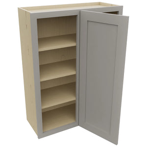 Fabuwood Galaxy Nickel WBC3039 Wall Corner Blind Cabinet, Open View