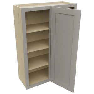 Fabuwood Galaxy Nickel WBC3042 Wall Corner Blind Cabinet, Open View