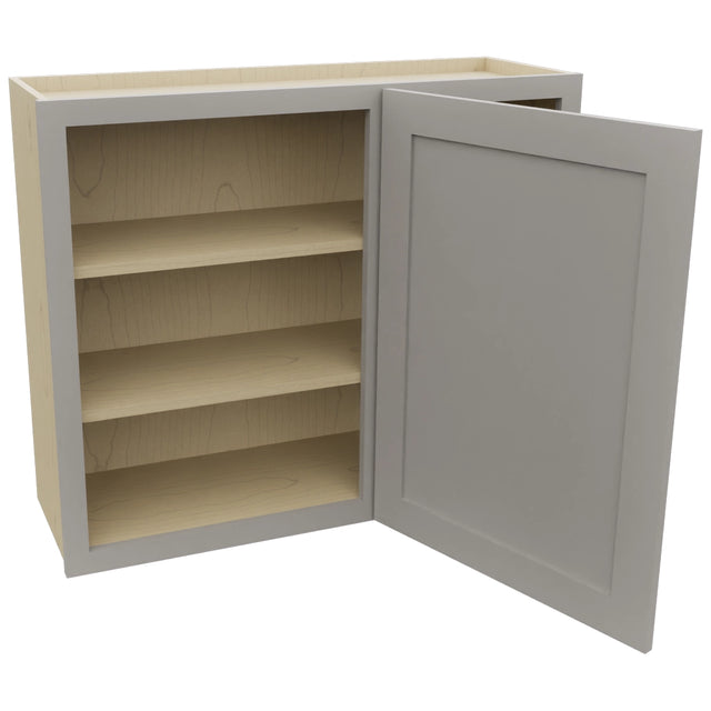 Fabuwood Galaxy Nickel WBC3630 Wall Corner Blind Cabinet, Open View