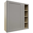 Fabuwood Galaxy Nickel WBC3639 Wall Corner Blind Cabinet, Front View