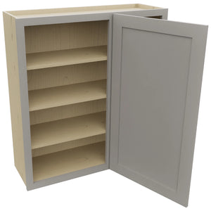 Fabuwood Galaxy Nickel WBC3639 Wall Corner Blind Cabinet, Open View