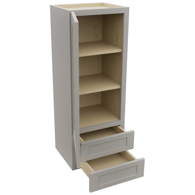Fabuwood Galaxy Nickel WD1848 Wall Drawer Cabinet, Open View